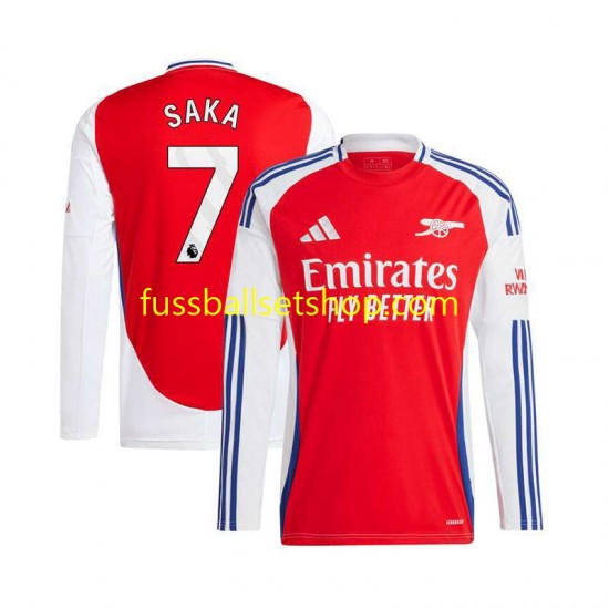 Günstige Fußball Trikotsatz Arsenal Bukayo Saka 7 Herren Heimtrikot 2024-2025 Langarm