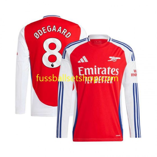 Günstige Fußball Trikotsatz Arsenal Martin Odegaard 8 Herren Heimtrikot 2024-2025 Langarm