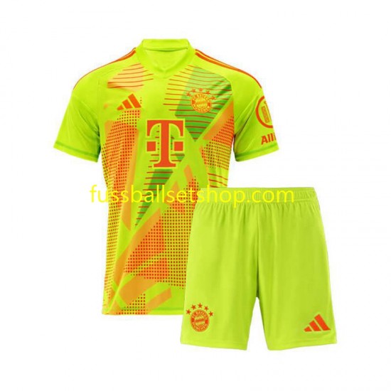 Günstige Fußball Trikotsatz FC Bayern München Torwart Kinder Heimtrikot 2024-2025 Kurzarm