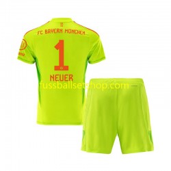 Günstige Fußball Trikotsatz FC Bayern München Manuel Neuer 1 Torwart Kinder Heimtrikot 2024-2025 Kurzarm