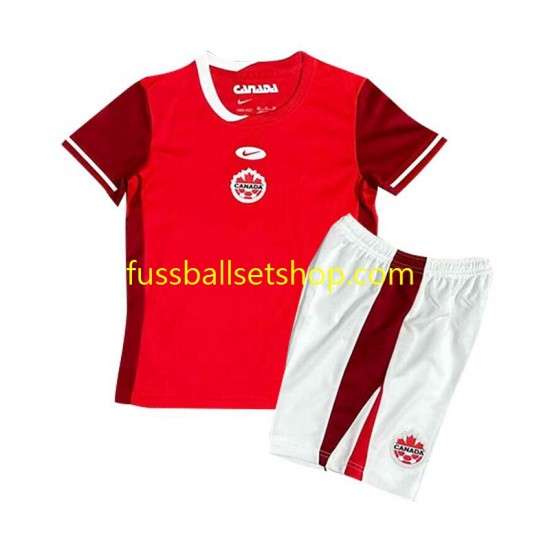 Günstige Fußball Trikotsatz Kanada Kinder Heimtrikot 2024 Kurzarm
