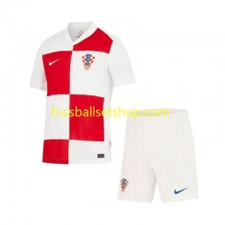 Günstige Fußball Trikotsatz Kroatien Kinder Heimtrikot Euro 2024 Kurzarm
