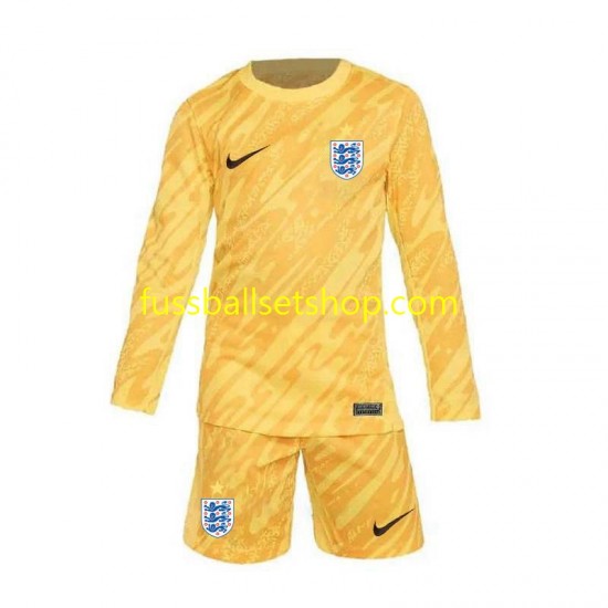 Günstige Fußball Trikotsatz England Torwart Kinder Auswärtstrikot Euro 2024 Langarm