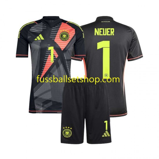 Günstige Fußball Trikotsatz Deutschland Manuel Neuer 1 Torwart Kinder Heimtrikot Euro 2024 Kurzarm