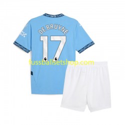 Günstige Fußball Trikotsatz Manchester City Kevin De Bruyne 17 Kinder Heimtrikot 2024-2025 Kurzarm