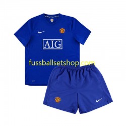 Günstige Fußball Trikotsatz Manchester United Retro Kinder Auswärtstrikot 2008 Kurzarm