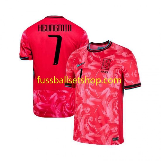 Günstige Fußball Trikotsatz Südkorea Heungmin 7 Herren Heimtrikot 2024 Kurzarm