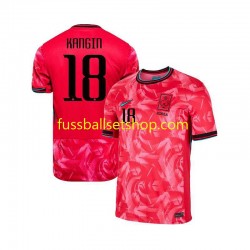 Günstige Fußball Trikotsatz Südkorea KANGIN 18 Herren Heimtrikot 2024 Kurzarm