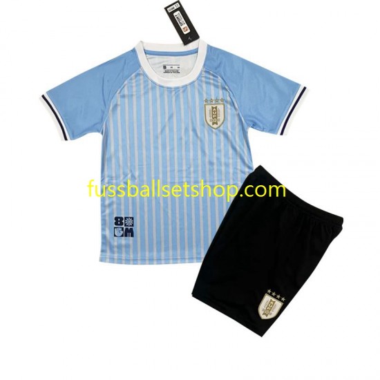Günstige Fußball Trikotsatz Uruguay Kinder Heimtrikot 2024 Kurzarm