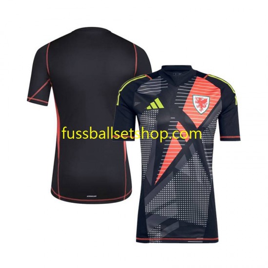 Günstige Fußball Trikotsatz Wales Torwart Herren Heimtrikot 2024 Kurzarm