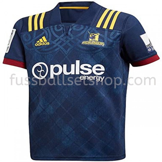 Günstige Fußball Trikotsatz Dunedin Highlanders Rugby Heimtrikot 2020 Kurzarm