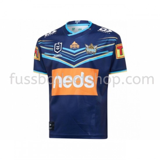 Günstige Fußball Trikotsatz Gold Coast Titans Rugby Heimtrikot 2020 Kurzarm