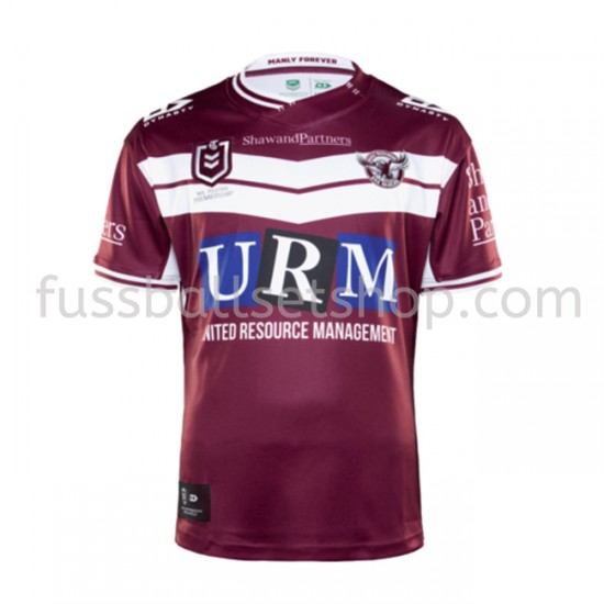 Günstige Fußball Trikotsatz Manly Warringah Sea Eagles Rugby Heimtrikot 2021 Kurzarm