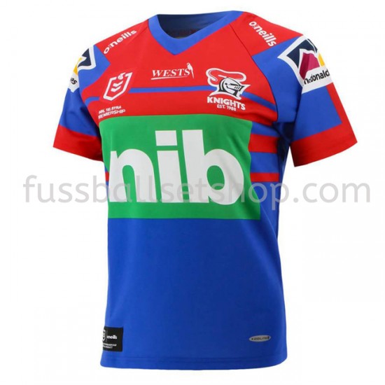 Günstige Fußball Trikotsatz Newcastle Knights Rugby Heimtrikot 2021 Kurzarm