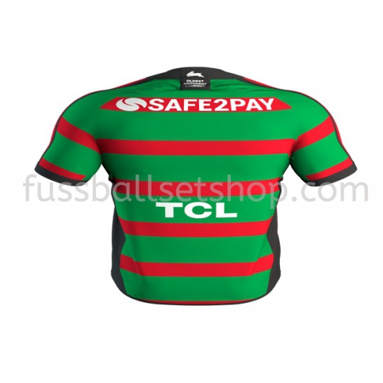Günstige Fußball Trikotsatz South Sydney Rabbitohs Rugby Heimtrikot 2020 Kurzarm