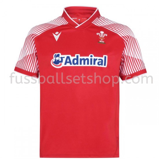 Günstige Fußball Trikotsatz Wales Rugby 7S Heimtrikot 2020-2021 Kurzarm