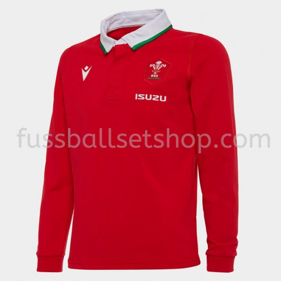 Günstige Fußball Trikotsatz Wales Rugby Classic Heimtrikot 2020-2021 Langarm