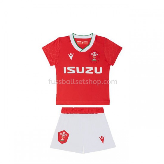 Günstige Fußball Trikotsatz Wales Rugby Kinder Heimtrikot 2020-2021 Kurzarm