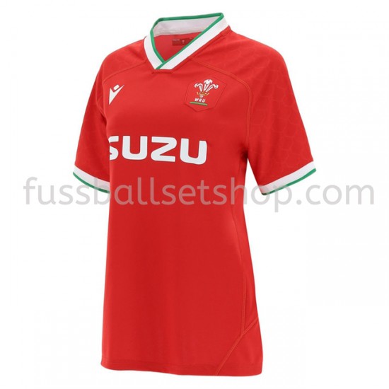Günstige Fußball Trikotsatz Wales Rugby Frauen Heimtrikot 2020-2021 Kurzarm